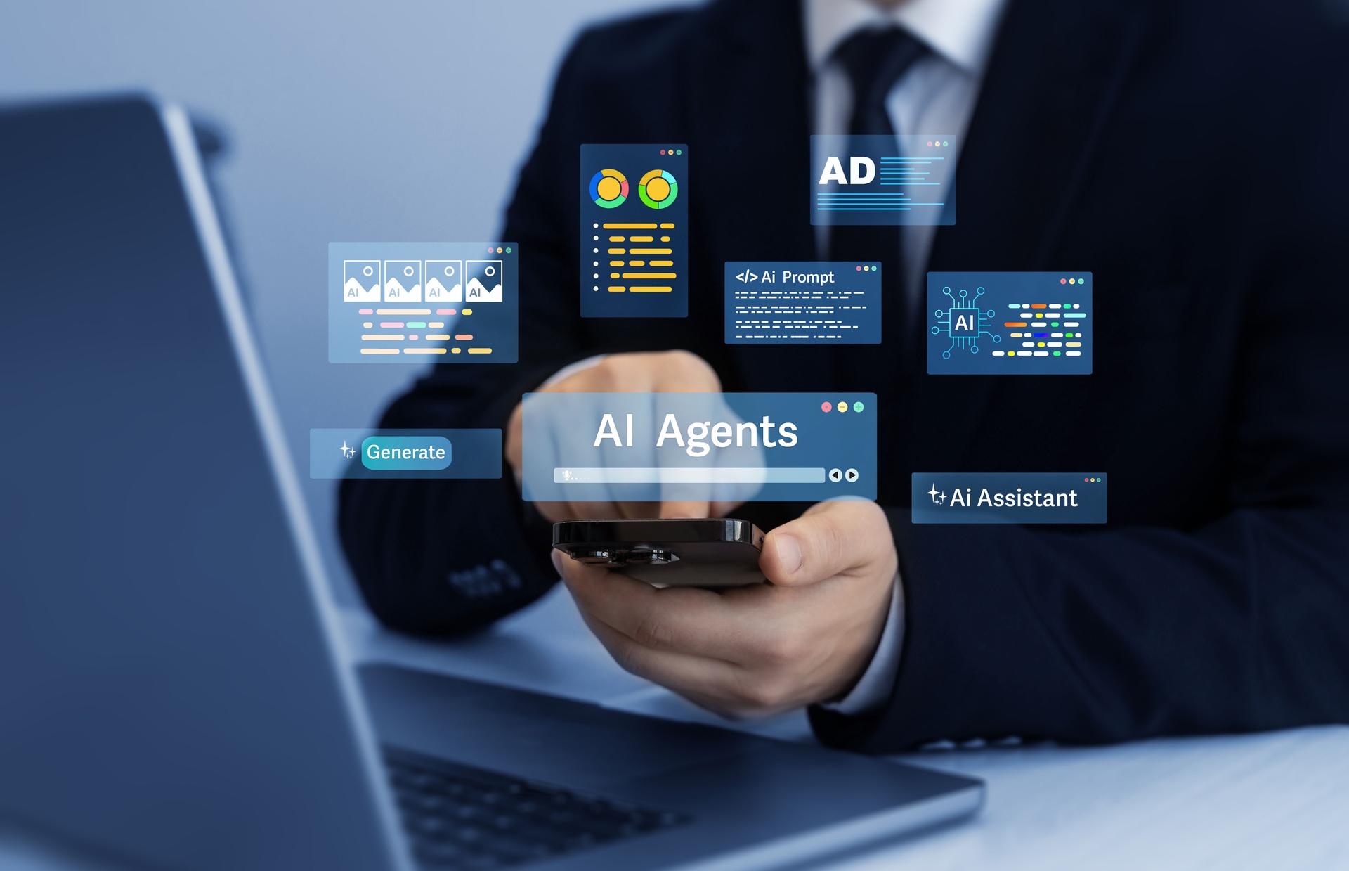 KI-Inhaltsgenerator. KI-Agenten und Assistenten.  Interaktion mit dem KI-Assistenten, um einige Aufgaben leichter zu lösen. Bildgenerator, Dokumente, Marketing und Werbung, Bot-Schreiben und -Codierung